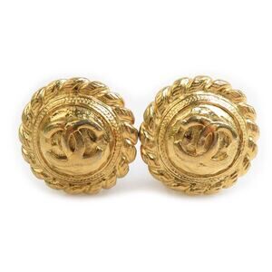 Chanel CHANEL Earrings Vintage Metal Gold Women's 56711k